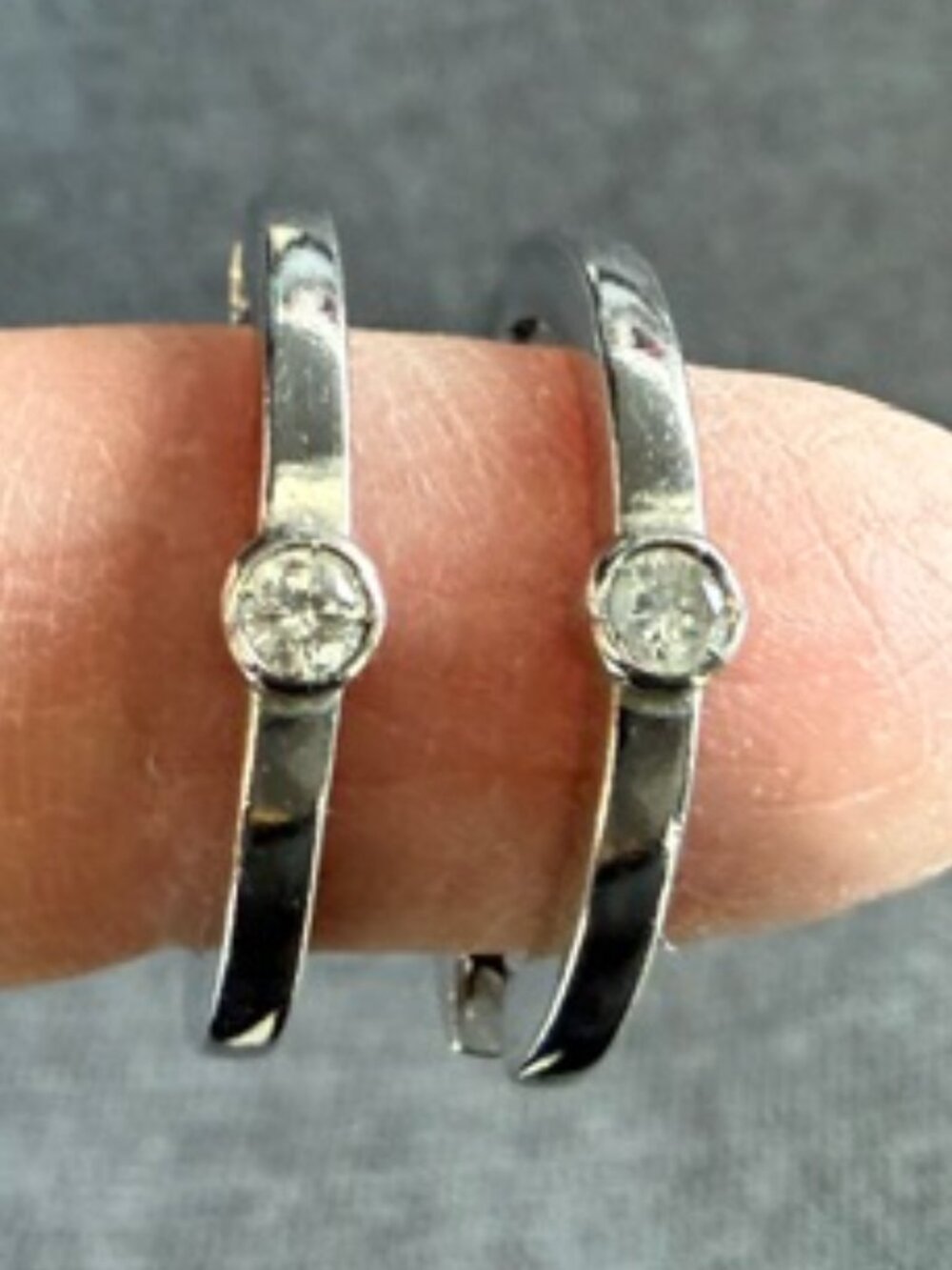 Meshmerize Diamond Hoops – 14K over Silver with Diamond